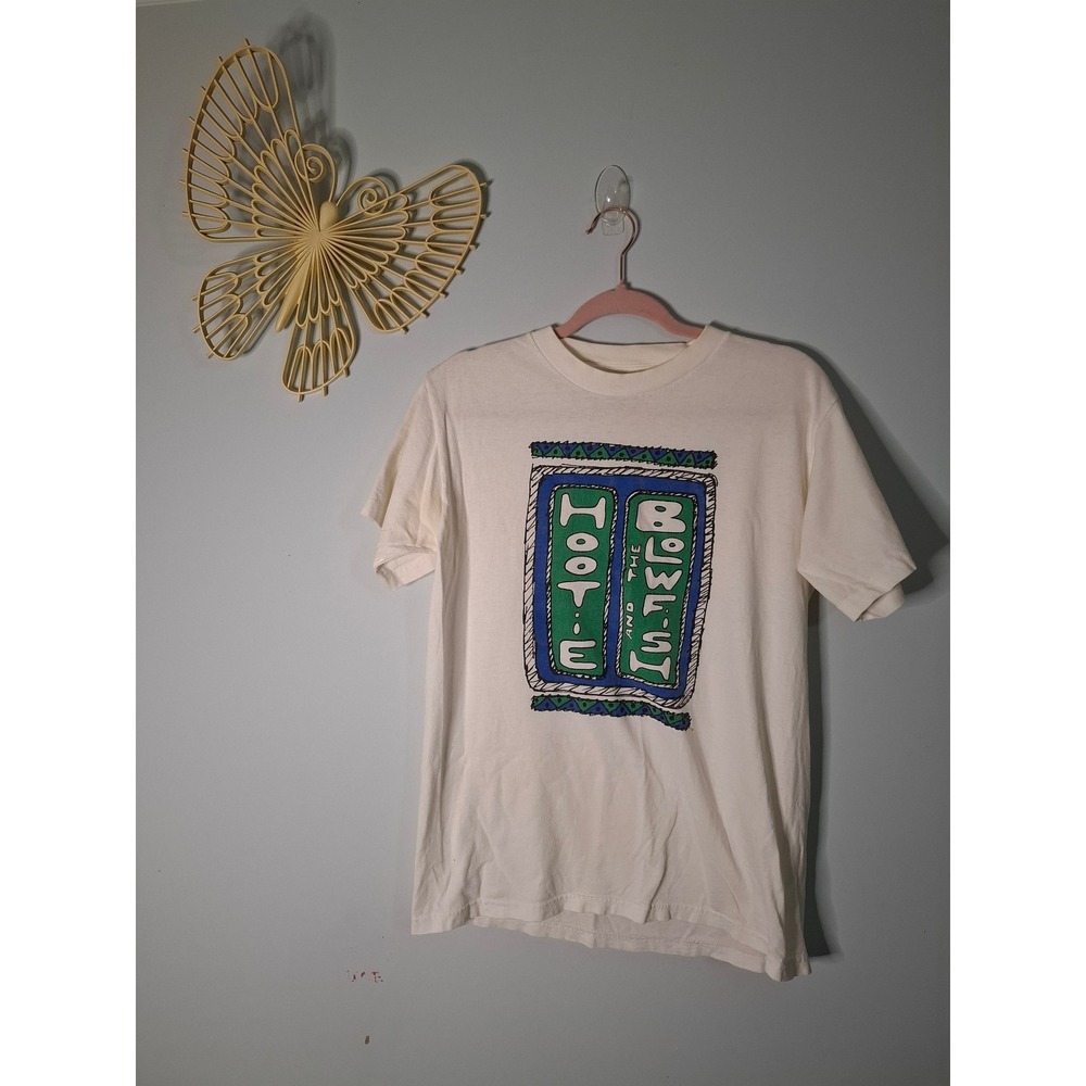 Vintage Hootie and the Blowfish Band T-Shirt 90s All Sport Proweight White Med